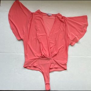 Pink bodysuit, bought on Fashion Nova.